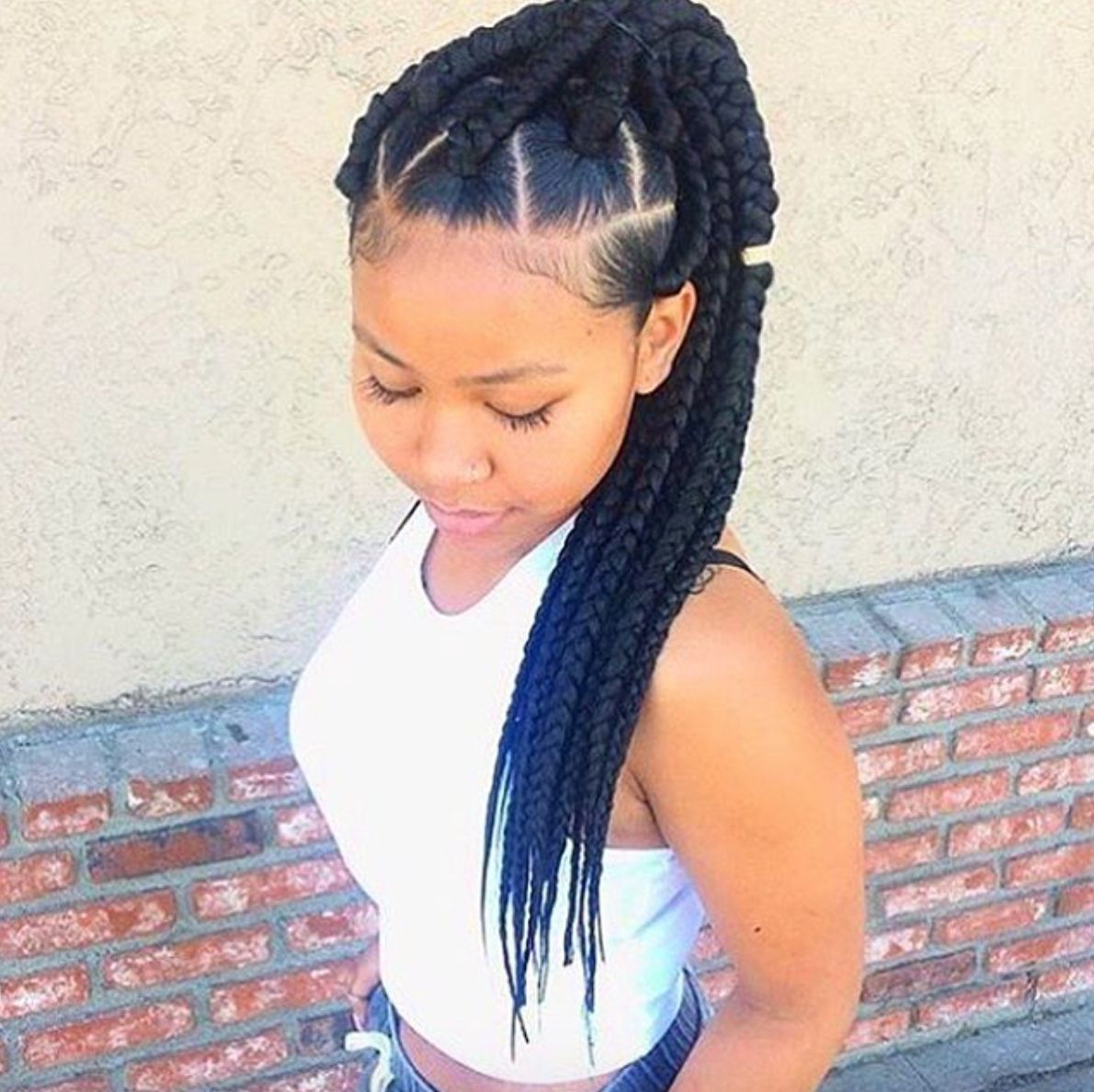 Newest Jumbo Braided Hairstyles Pertaining To Cute Jumbo Braids Via Narahairbraiding Read The Article How To Style (View 4 of 15)