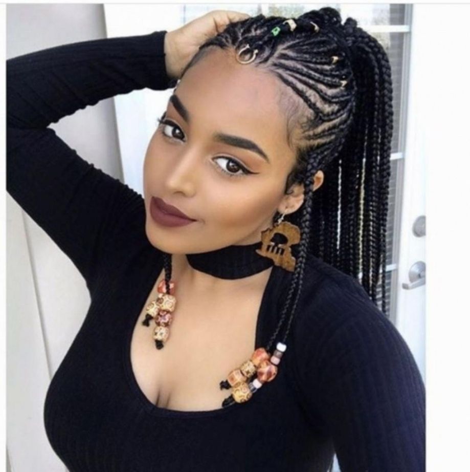 Recent Black Braided Hairstyles With Regard To Black Braided Hairstyles 2018 Hairstyles Braids 25 Trending Black (View 10 of 15)
