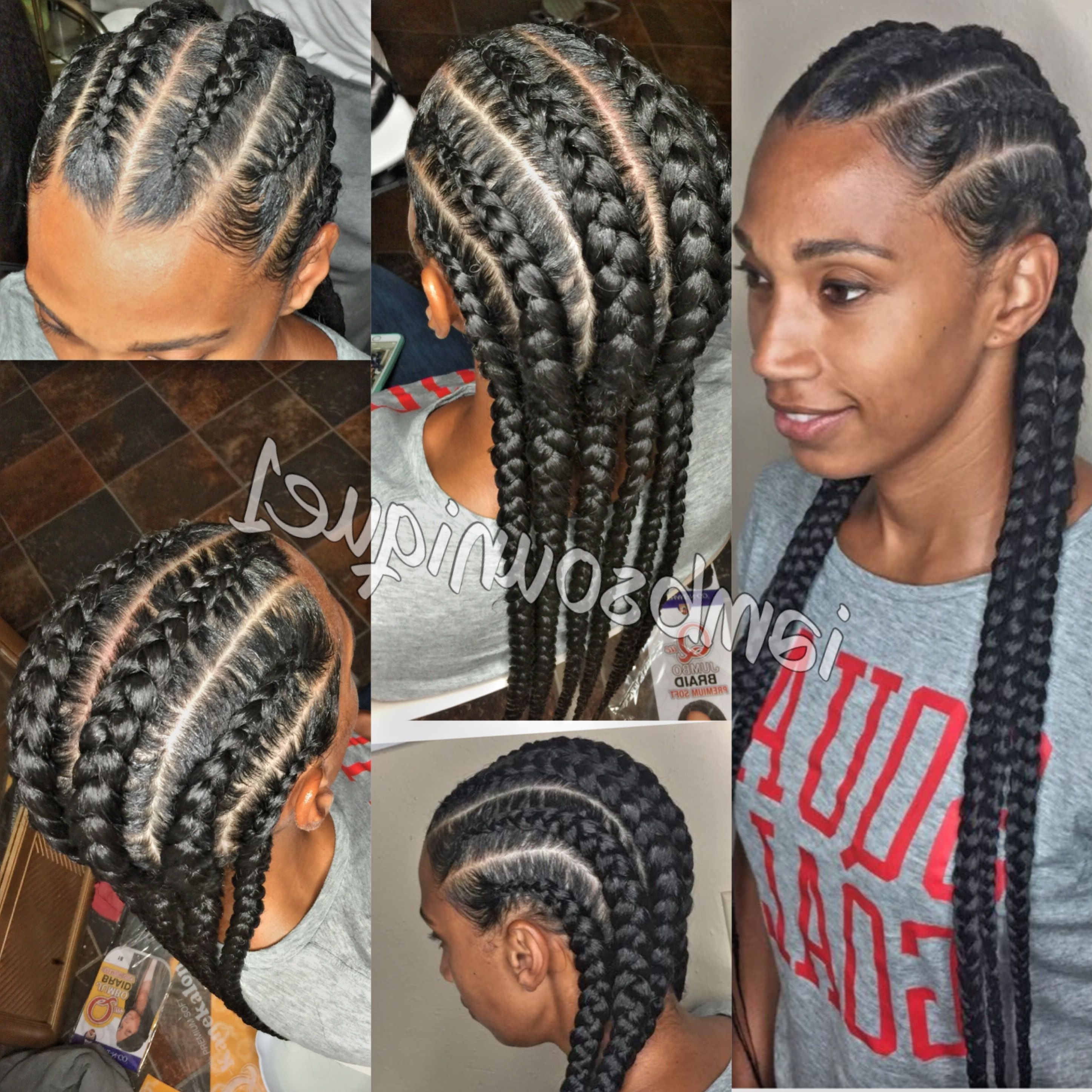Straight Back Feed In Braids (View 2 of 15)