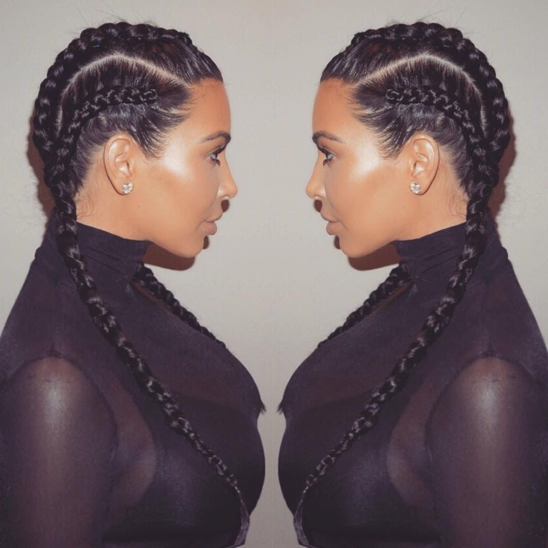 This Hairstyle Is Not Called "boxer Braids" And Kim Kardashian Didn Inside Well Known Kim Kardashian Braided Hairstyles (View 6 of 15)