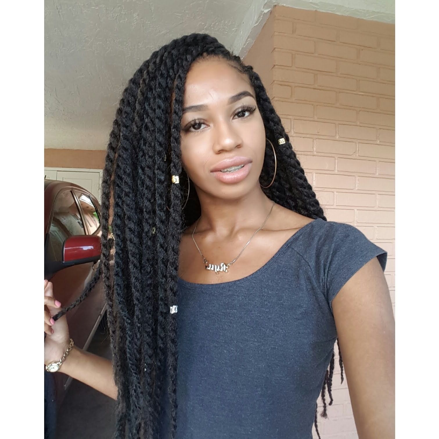 Twist Braid Hairstyles Youtube Pictures For School Kinky Braids Regarding Well Known Twist Braided Hairstyles (View 12 of 15)