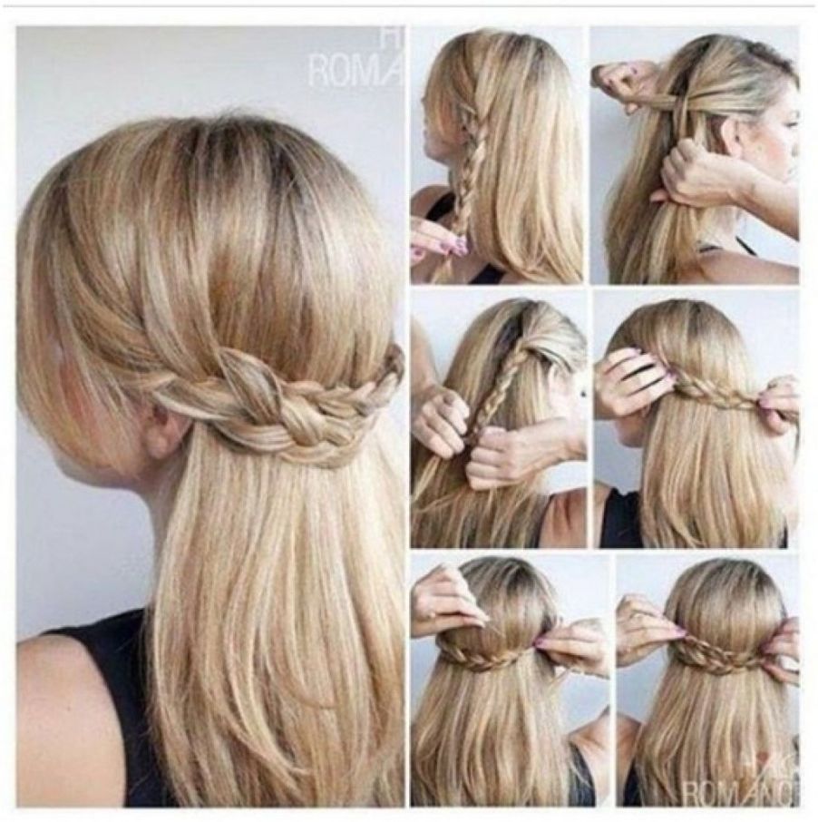Well Liked Braided Hairstyles For Straight Hair Pertaining To Half Up Braid Hairstyles Tutorial Long Straight Hair Ideas (View 1 of 15)