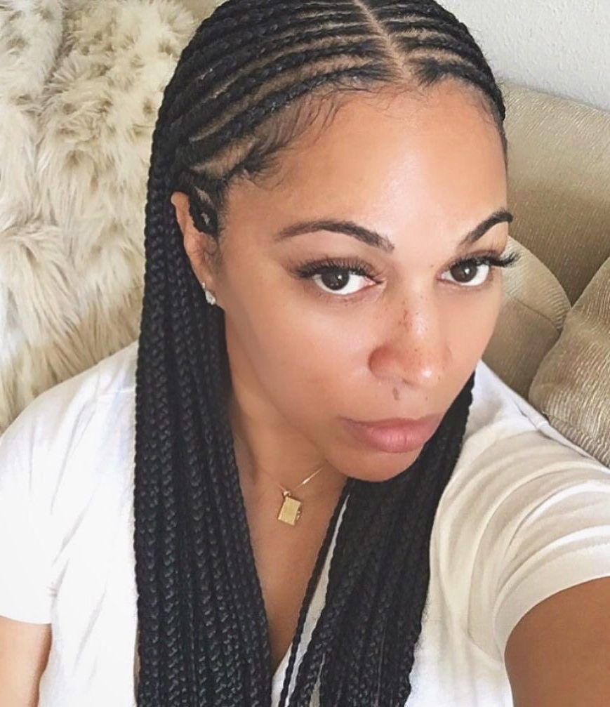 Well Liked Middle Part Braided Hairstyles Pertaining To 395 Likes, 33 Comments – @renees33 On Instagram: “got New Braids (View 1 of 15)