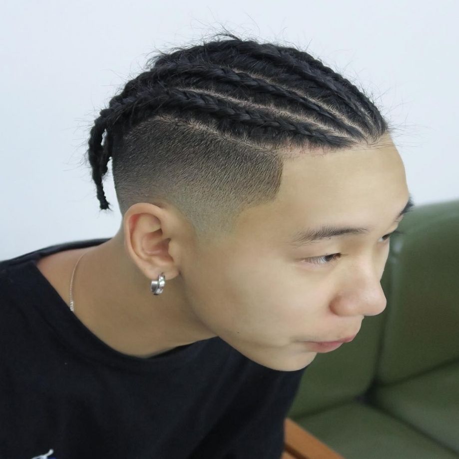 Widely Used Braided Hairstyles For Mens In Clean Fade With Twisted Braids Hairstyles For Chinese Man Intended (View 13 of 15)