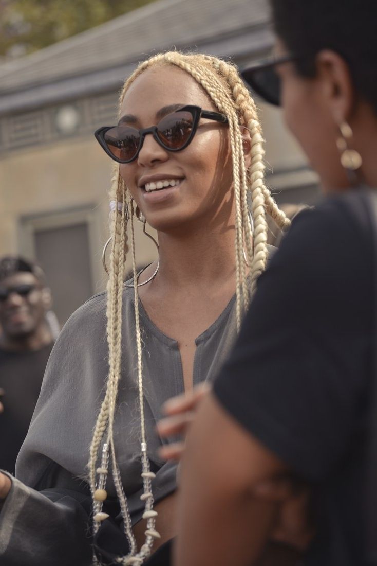 Woah! Solange's Platinum Blonde Braids Is The Rave Of Nyfw (View 13 of 15)