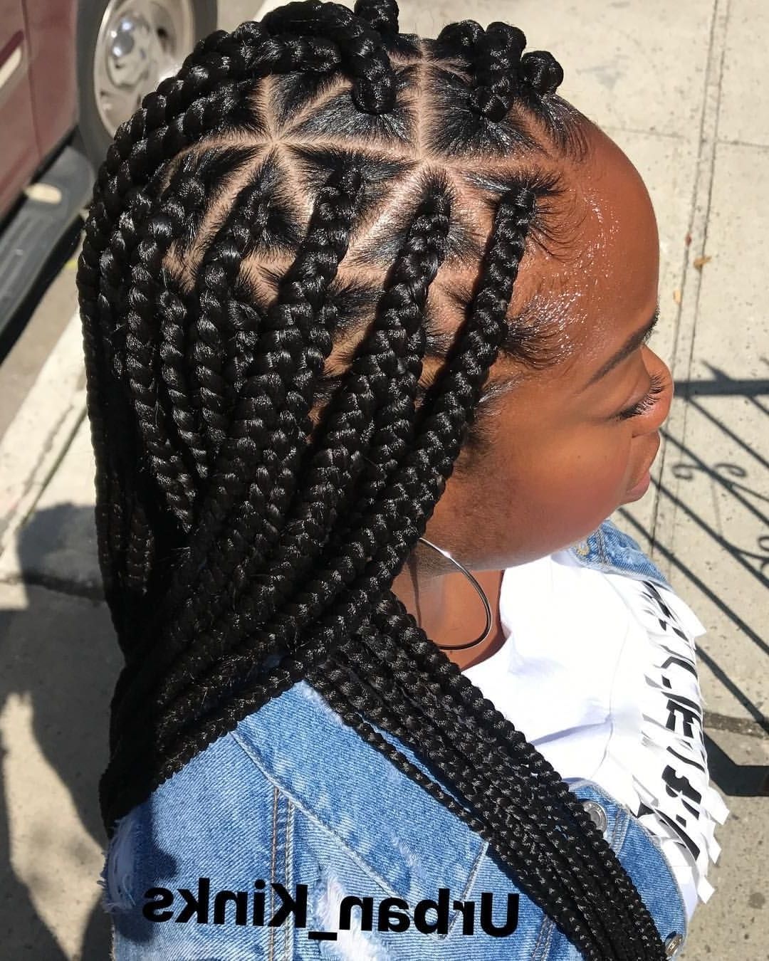 157 Likes, 7 Comments – Dee (@urban Kinks) On Instagram With Regard To Most Recent Triangle Box Braids Hairstyles (View 3 of 15)