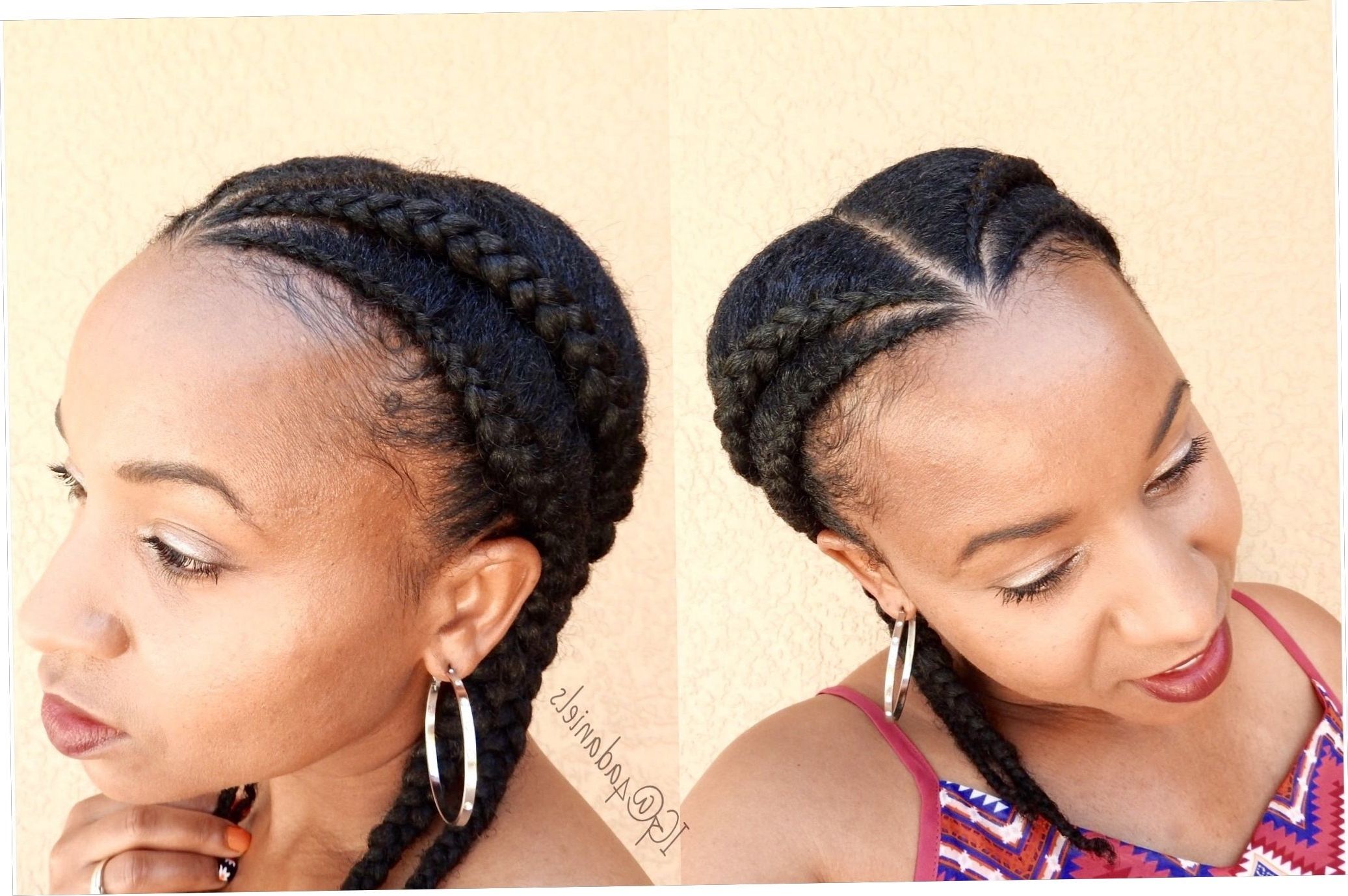 20+ Haircut Cornrow Styles For Natural Hair Pictures 2018 Inside Fashionable Cornrows Hairstyles With Own Hair (View 10 of 15)