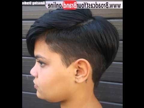 2018 Pixie Bob Haircuts With Temple Undercut For Short Sassy Womens Haircut With Temple Undercut – Youtube (View 6 of 15)