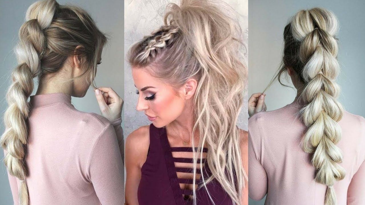 2018 Playful & Glam Ponytail Hairstyle Ideas – Youtube Throughout Most Recent Braided Glam Hairstyles (View 1 of 15)