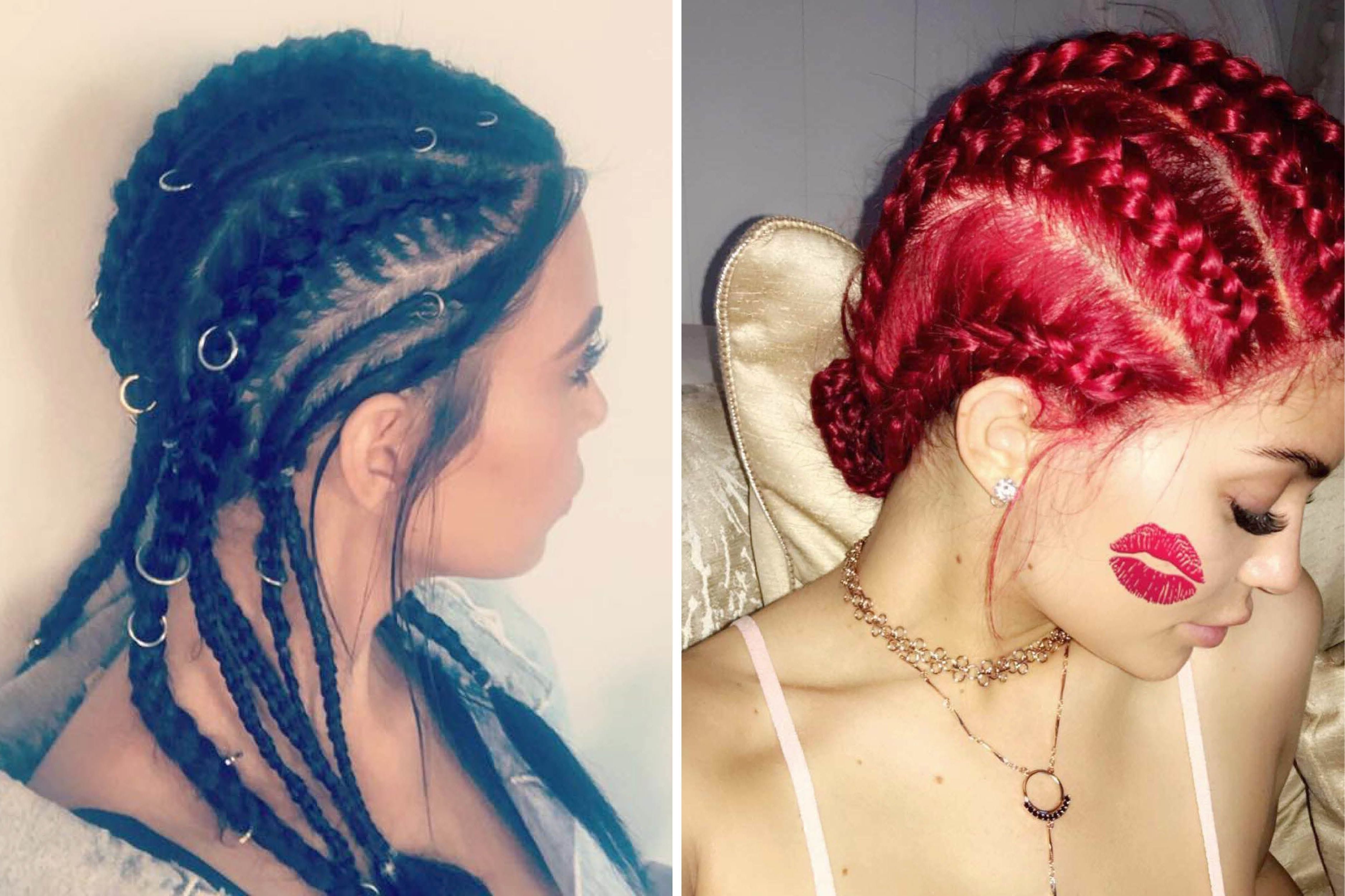 2018 Red Cornrows Hairstyles Regarding Why The Kardashian Jenner's Hairstyles Are Cultural Appropriation (View 15 of 15)