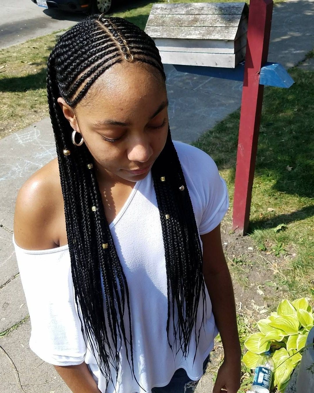 40+ Totally Gorgeous Ghana Braids Hairstyles – Page 2 Of 2 – Loud In With Latest Ghana Braids Hairstyles (View 10 of 14)