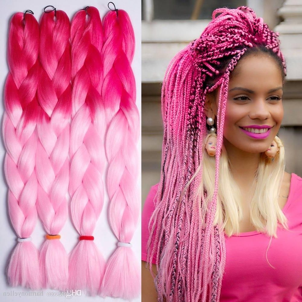 64inch 165gram Ombre Color Synthetic Jumbo Braiding Twist Hair Ombre Within Well Known Multicolored Jumbo Braid Hairstyles (View 13 of 15)