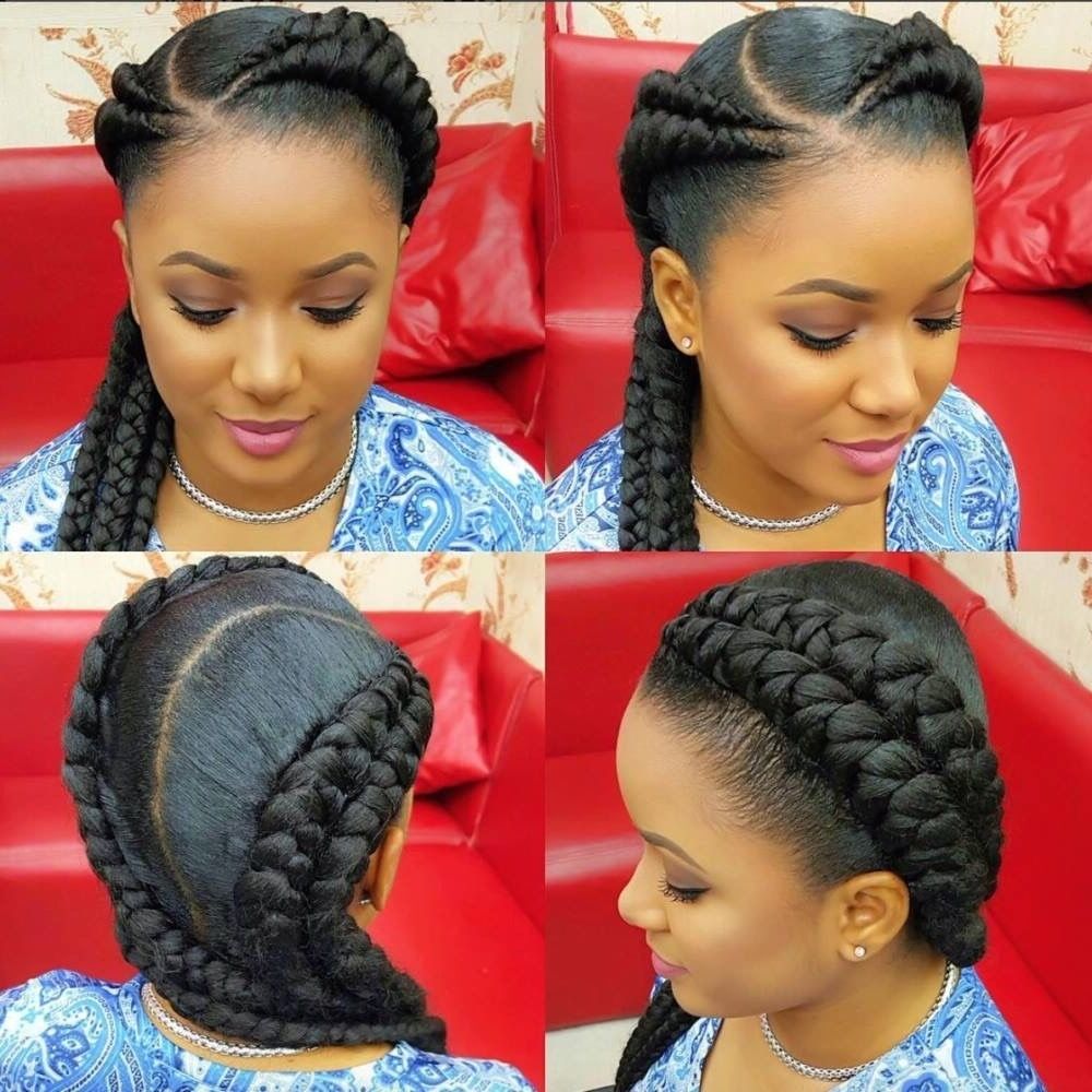A Twist On The Usual 2 Sided Cornrow Braids: ) Follow For More For Well Known Two Cornrows Hairstyles (View 1 of 15)