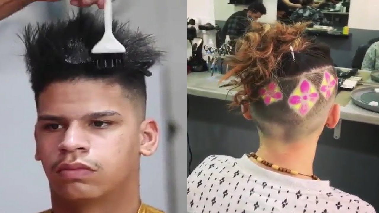 Barber Shop Compilation : Hairstyle + Undercut + Man Bun + Hair With Best And Newest Double Bun Mohawk With Undercuts (View 2 of 15)