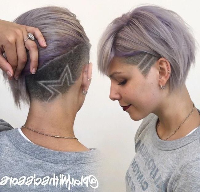 Best And Newest Chick Undercut Pixie Hairstyles Inside 45 Undercut Hairstyles With Hair Tattoos For Women (View 1 of 15)