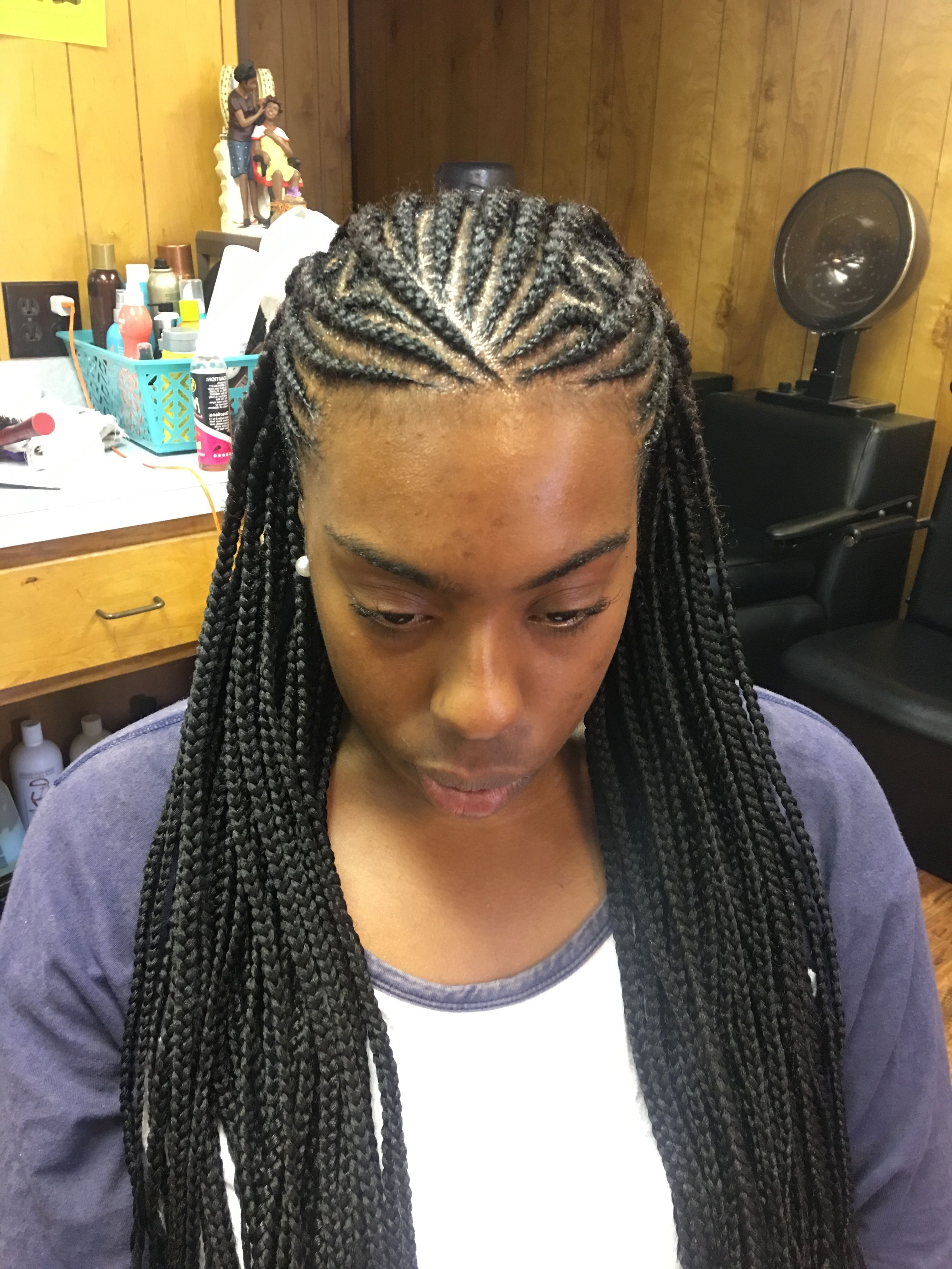 Best And Newest Ethiopian Cornrows Hairstyles Regarding Tribal Braids (feed In) Minus The Beads With Box Braids In The Back (View 14 of 15)