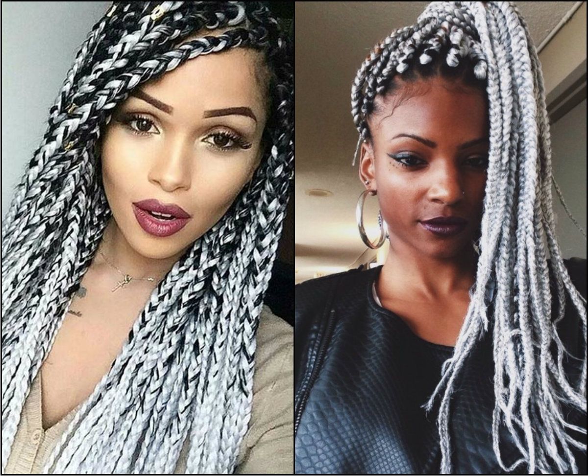 Black Women Colourful Box Braids Hairstyles  (View 9 of 15)