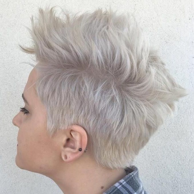 Blonde Within Most Recently Released Gray Blonde Pixie Haircuts (View 2 of 15)