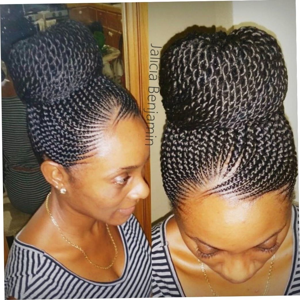 Braid Hairstyles : Creative Cornrow Braided Updo Hairstyles You Pertaining To Well Liked Updo Cornrows Hairstyles (View 5 of 15)