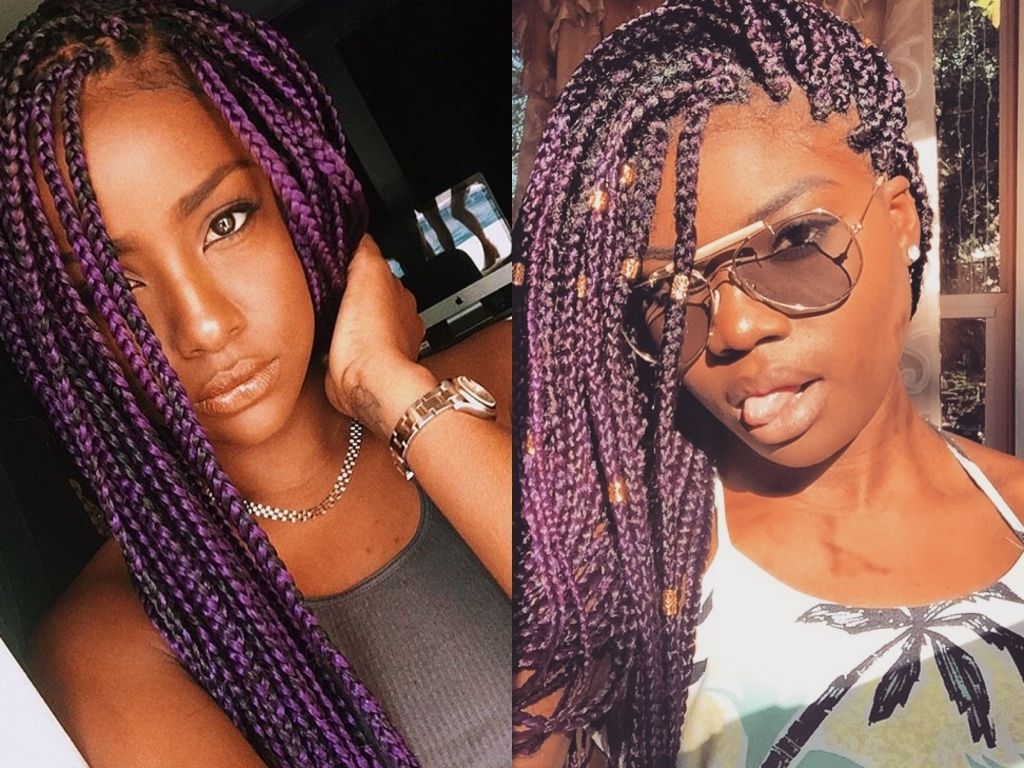 Braids With Purple Highlights How I Style My Justineskye Inspired For Fashionable Purple Highlights In Black Braids (View 10 of 15)