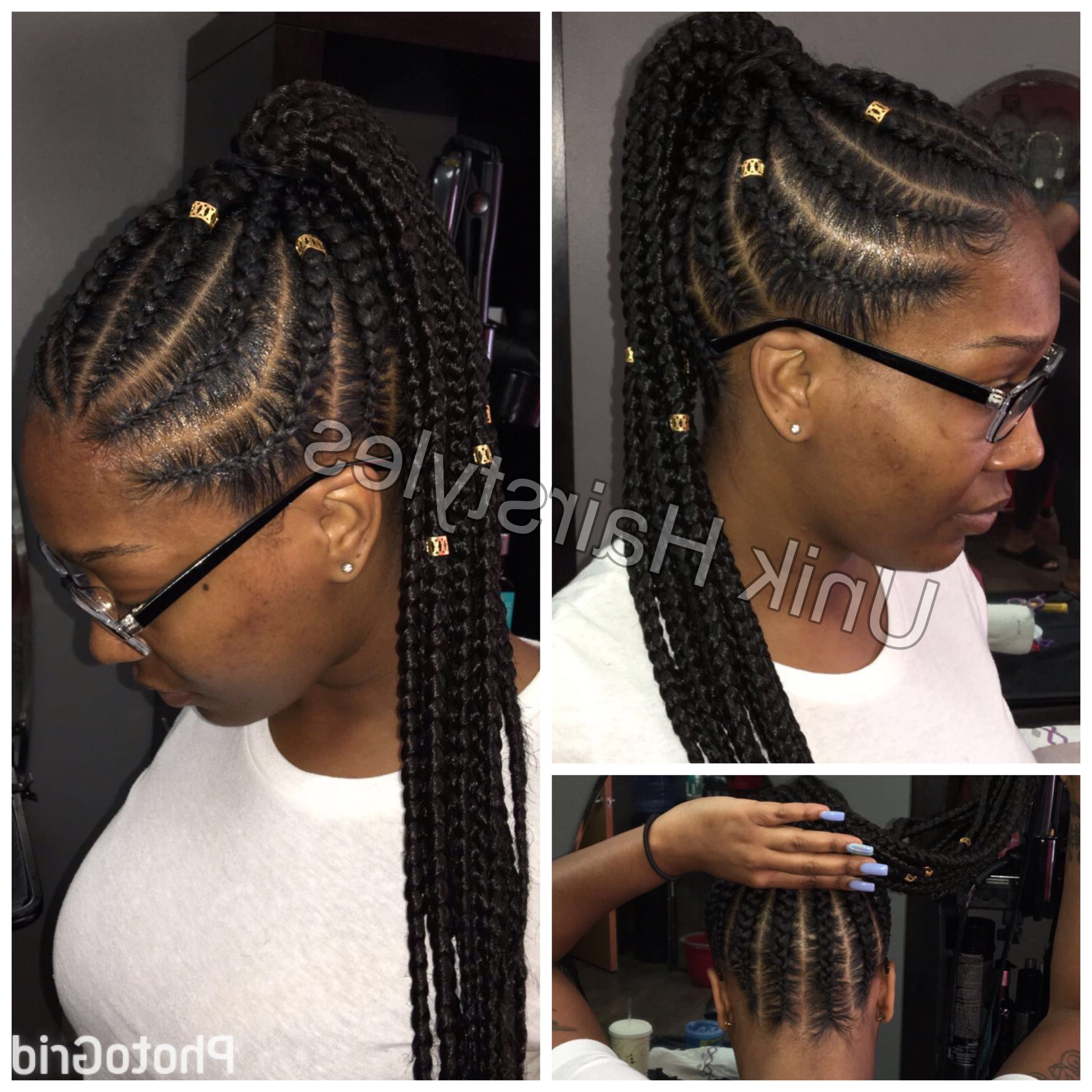 Bunch Ideas Of Hairstyles For Cornrow Braids Fabulous Pinunik Throughout Well Liked Feed In Bun With Ghana Braids (View 9 of 15)