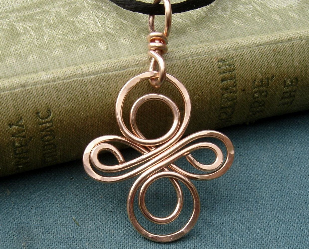 Celtic Budding Spiral Copper Pendant, Celtic Copper Necklace, Gift In Newest Side Top Knot Ponytail With Copper Wire Wraps (View 4 of 15)