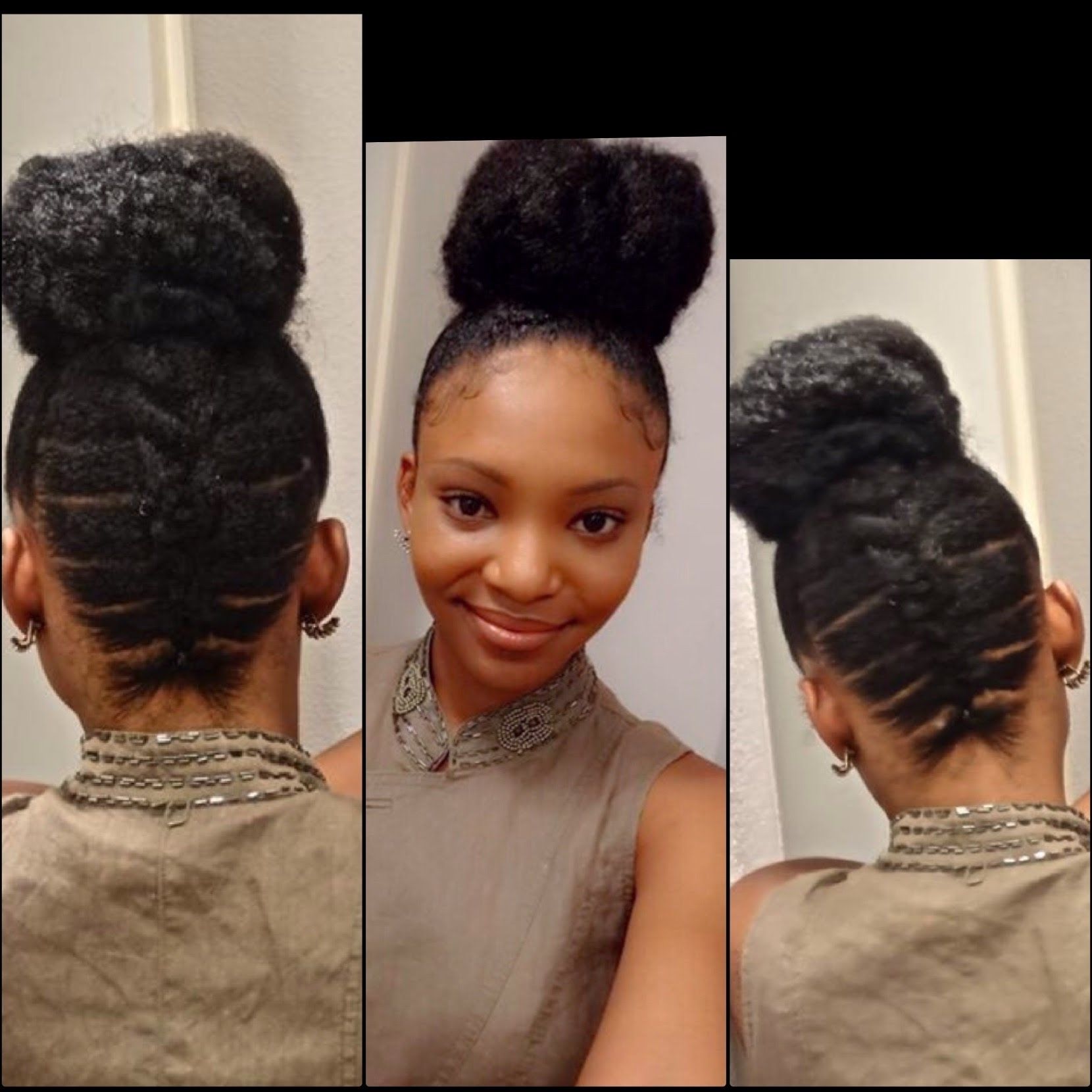 Cornrow High Bun  Learn How To Inside Newest Cornrows Hairstyles In A Bun (View 12 of 15)