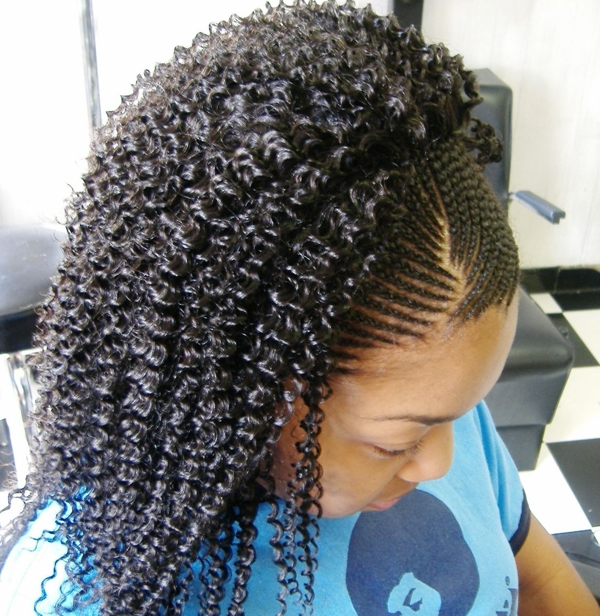 Cornrows With Sew In Weave  Natural Hairstyles Regarding Favorite Cornrows And Sew Hairstyles (View 10 of 15)