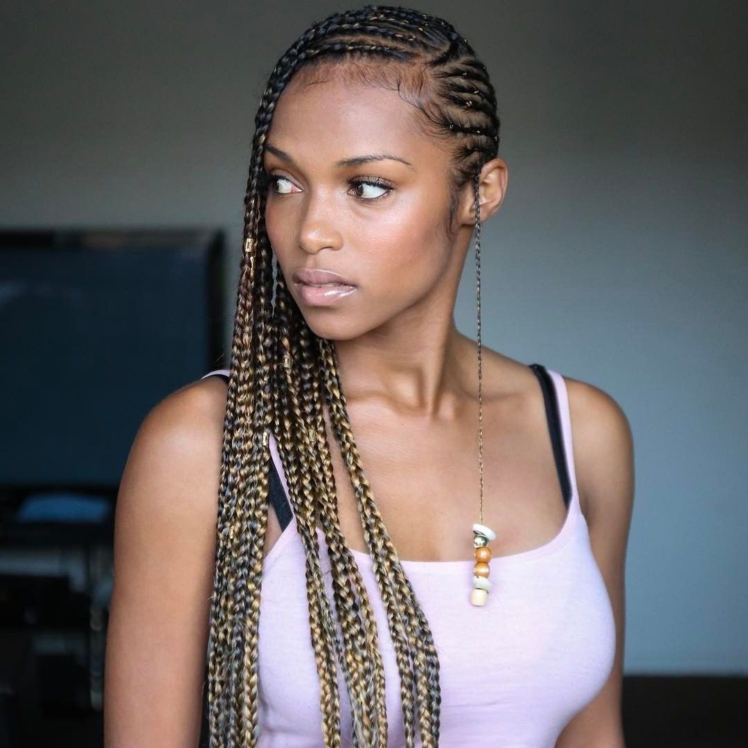 Extensions, Face Regarding Widely Used Cornrows One Side Hairstyles (View 5 of 15)