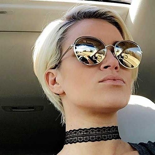 Famous Undercut Blonde Pixie With Dark Roots With Regard To 35+ Striking Short Hair Ideas For Blondies (View 11 of 15)