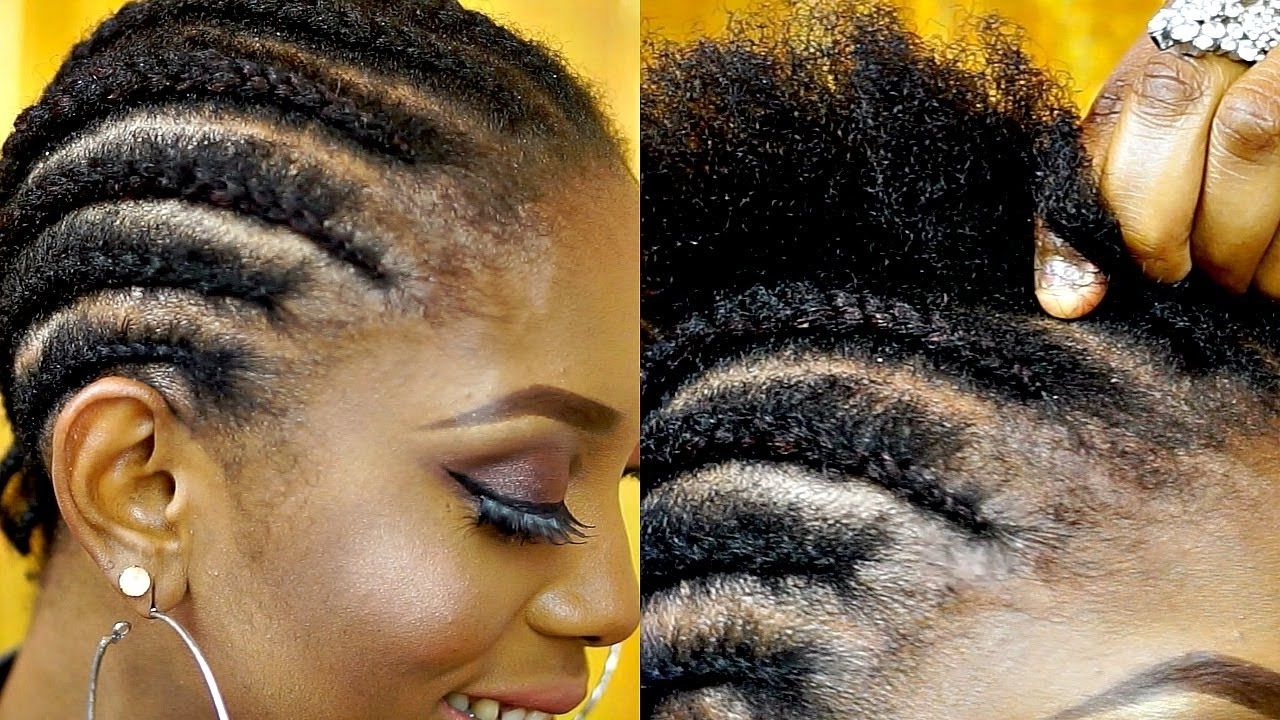 Fashionable Cornrows Short Hairstyles With Regard To How To Cornrow Your Own Hair Short Natural Hair Tutorial – Youtube (View 2 of 15)