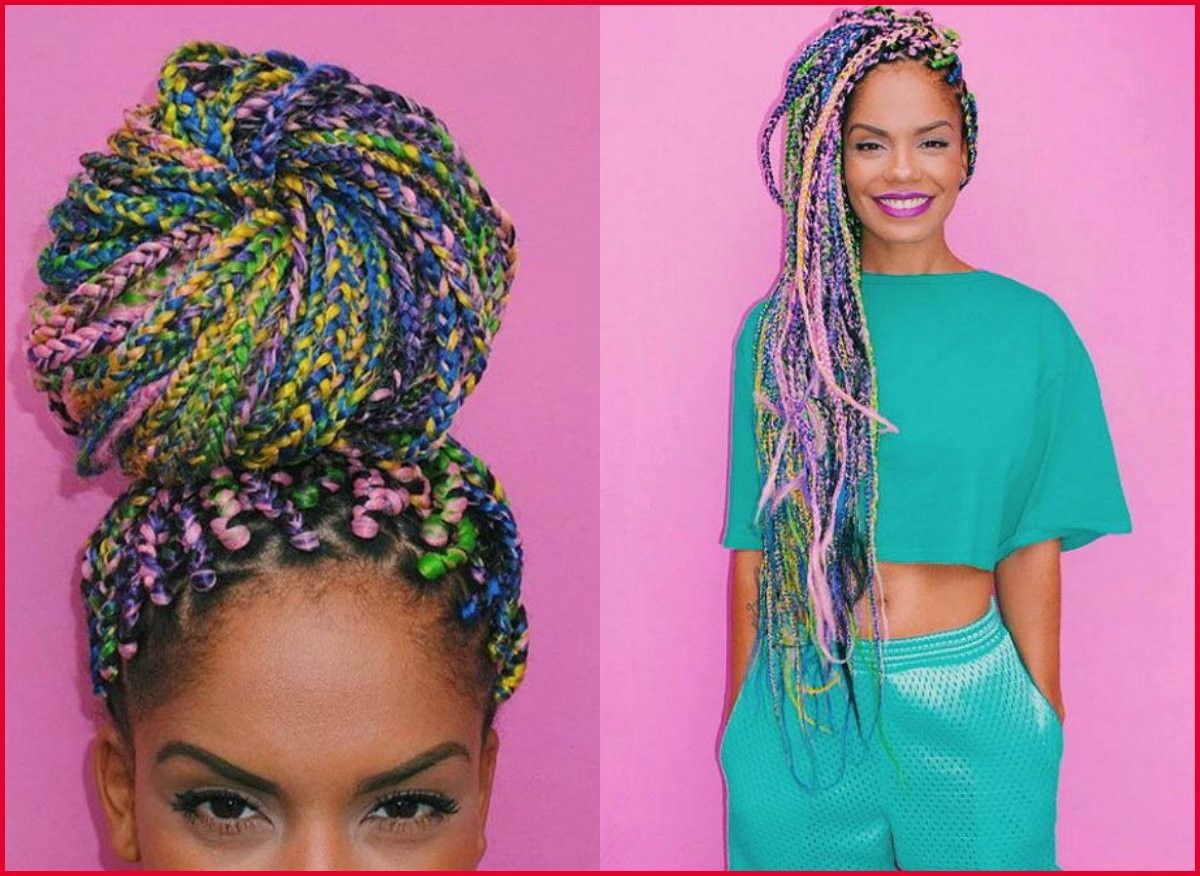 Fashionable Multicolored Jumbo Braid Hairstyles Regarding Color Braids Hairstyles 228896 These Box Braids Will Have You Living (View 5 of 15)