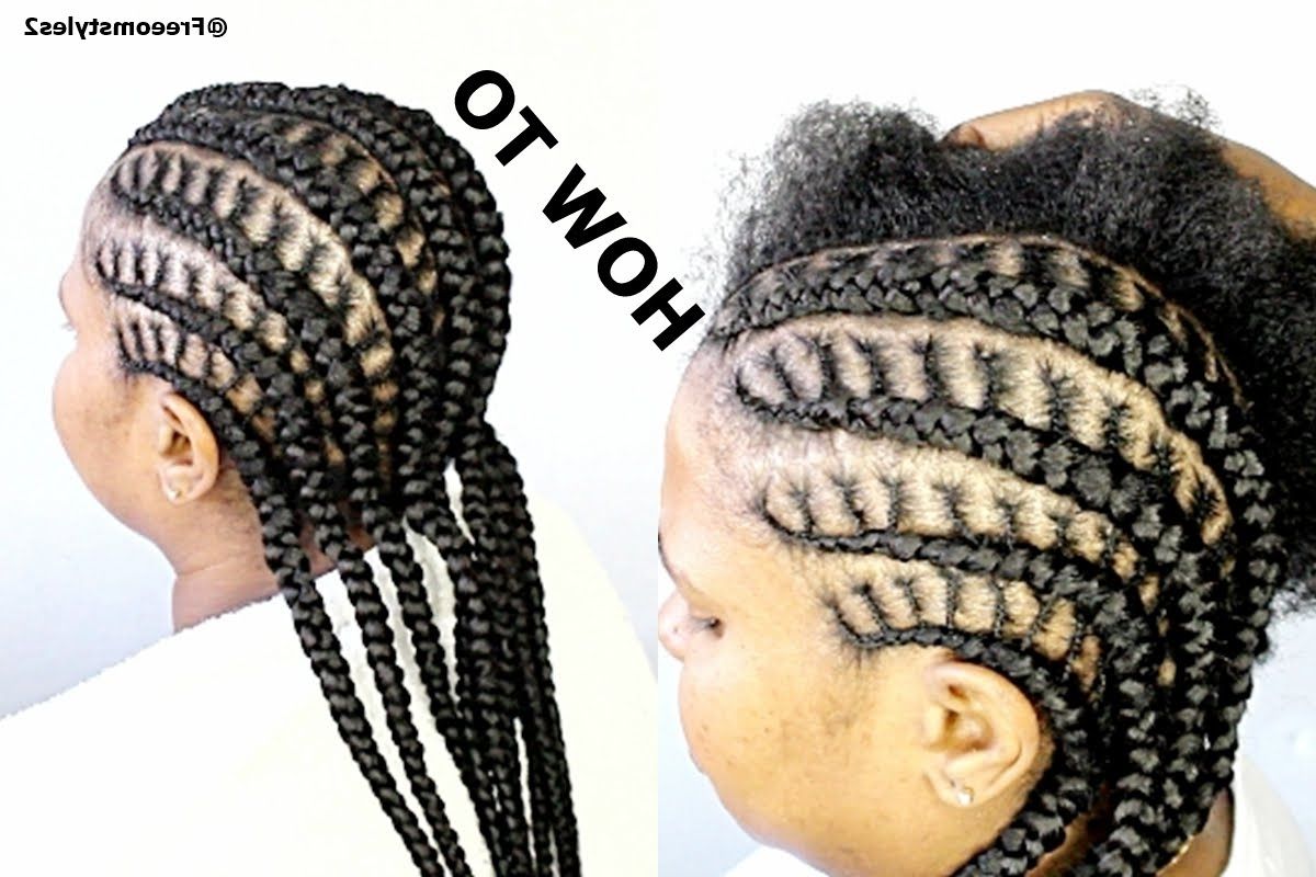 Fashionable Simple Cornrows Hairstyles Intended For How To Do Simple Cornrow Braids – Youtube (View 2 of 15)