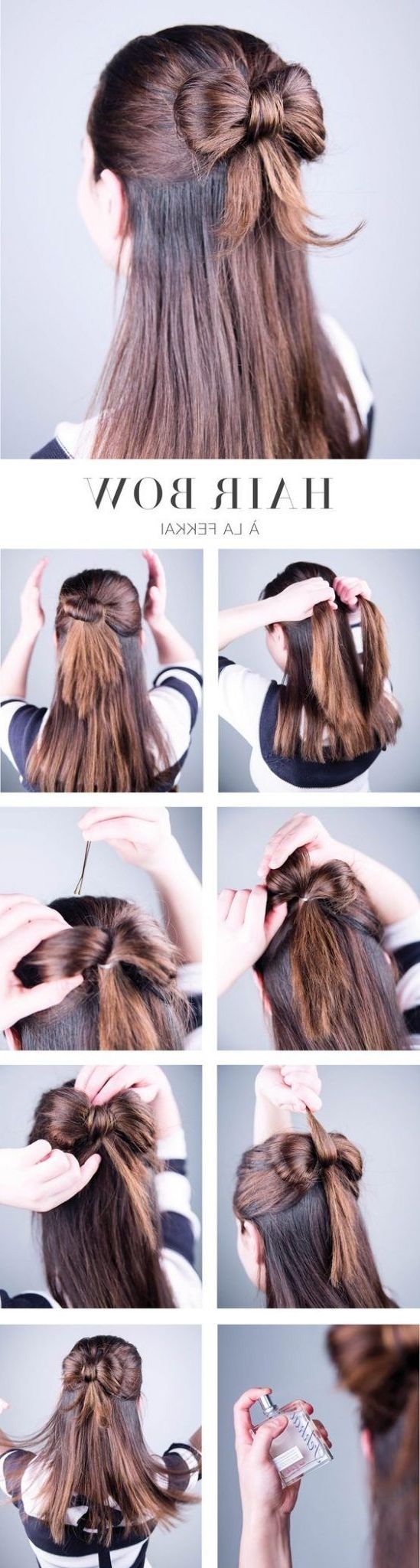 Fryzury Pertaining To Most Recent Thin Double Braids With Bold Bow (View 2 of 15)