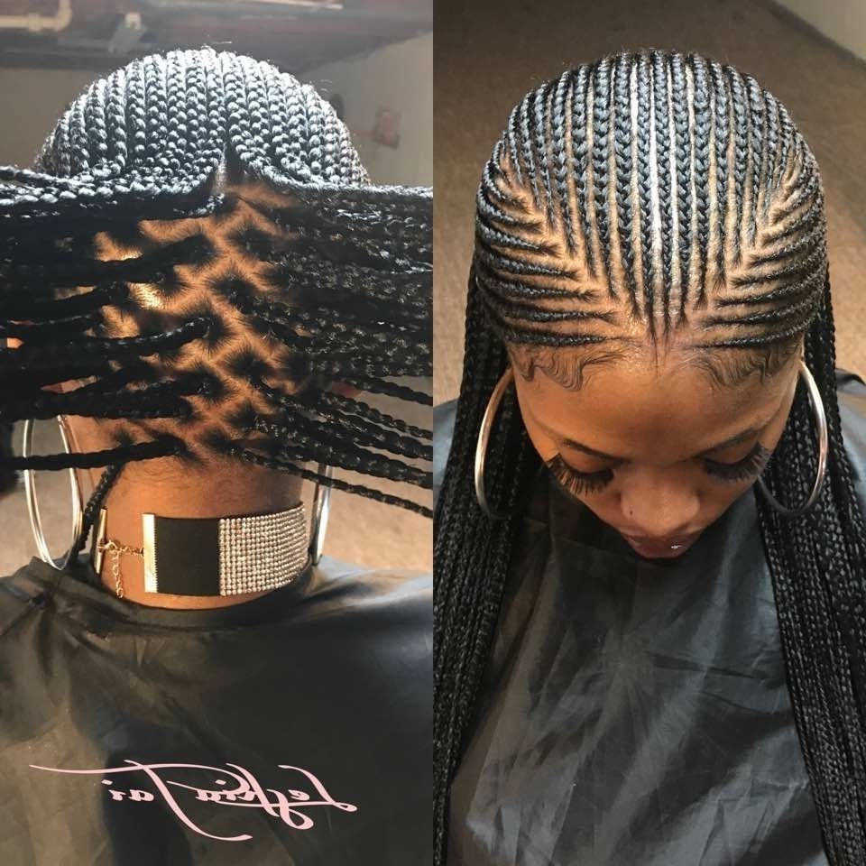 Hair Style Throughout Well Known Criss Crossed Braids With Feed In Cornrows (View 5 of 15)