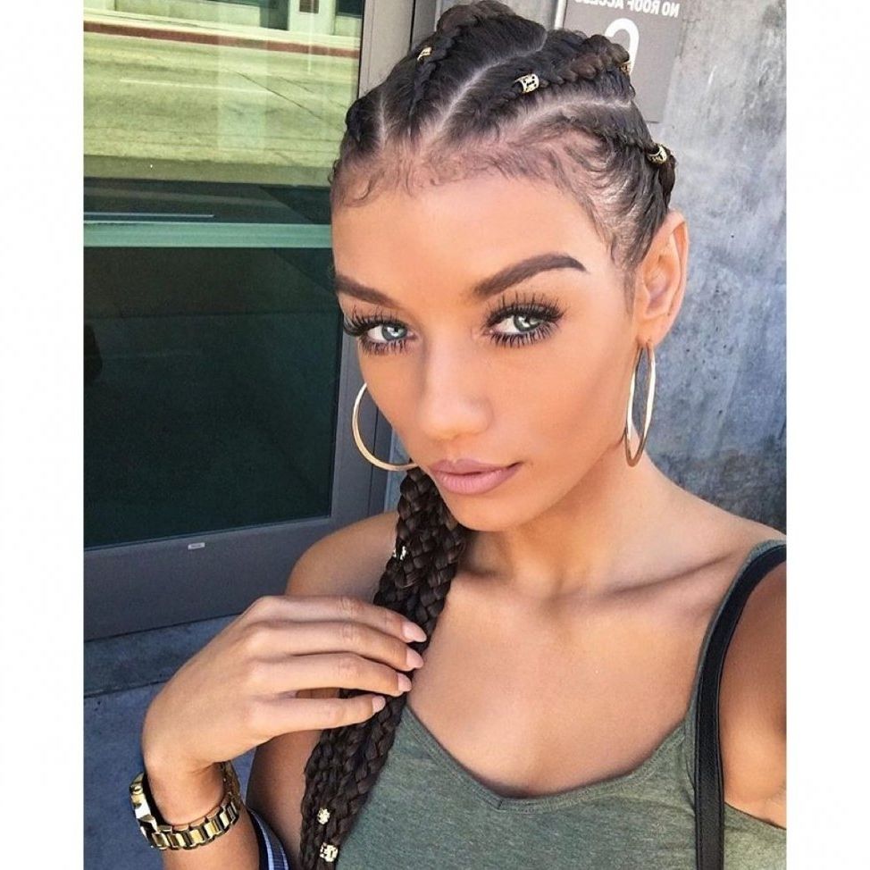 Hairstyles For Long Hair Black Girl With 2018 Cornrow Hairstyles For Long Hair (View 4 of 15)
