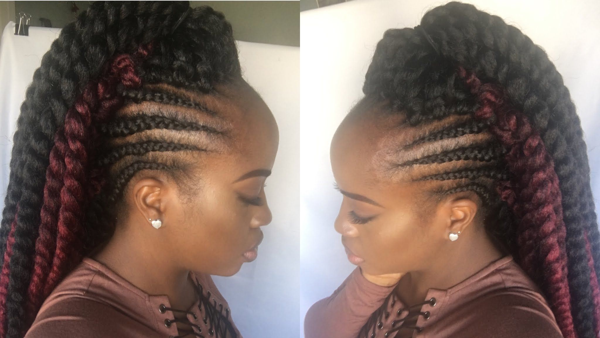 How To Crochet Havana Mambo Twist With Faux Tapered Sides!! – Youtube With Latest Braided Hairstyles With Tapered Sides (View 3 of 15)