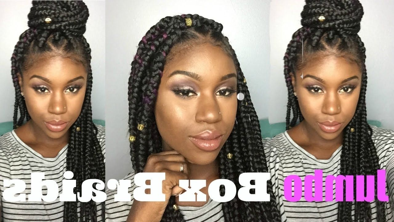 How To: Jumbo Triangle/box Braids – Youtube Regarding Most Current Triangle Box Braids Hairstyles (View 4 of 15)