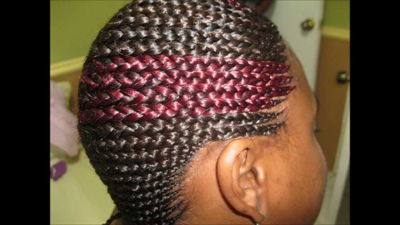 Invisible Cornrow Braids – Youtube For Fashionable Cornrows Hairstyles With Swoop (View 14 of 15)