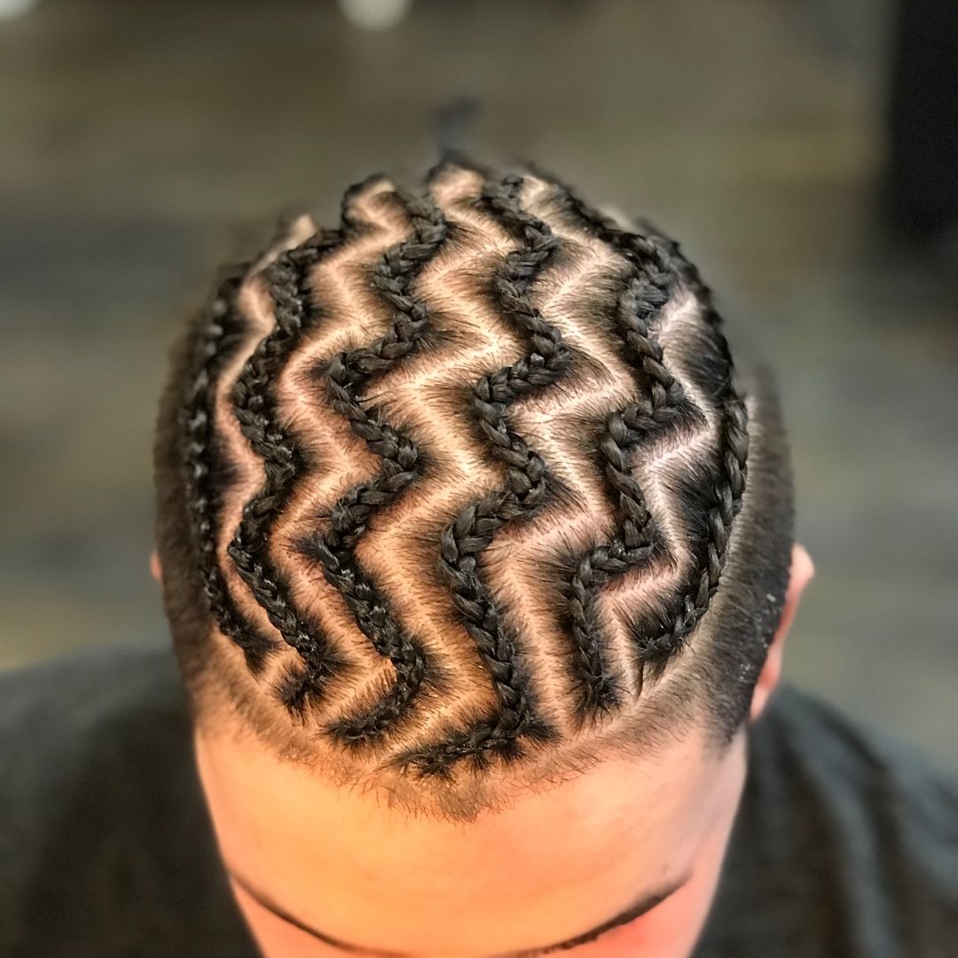 Latest Zig Zag Braided Hairstyles Intended For Top 28 Amazing Braids Hairstyles & Haircuts For Men's (View 1 of 15)
