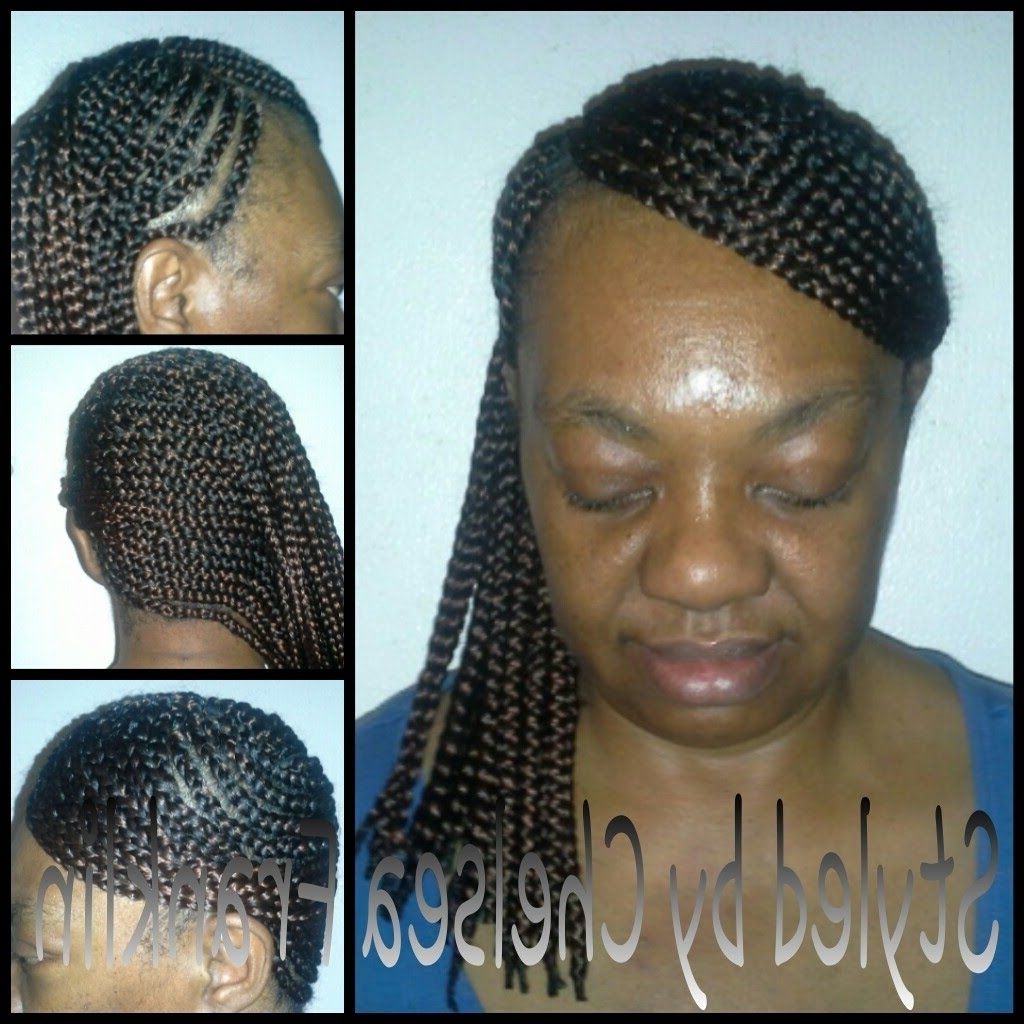 Let Me Do Your Hair Next! ♡ Extention Cornrows  Bang W/ Braids To Intended For 2017 Cornrows Hairstyles With Swoop (View 5 of 15)