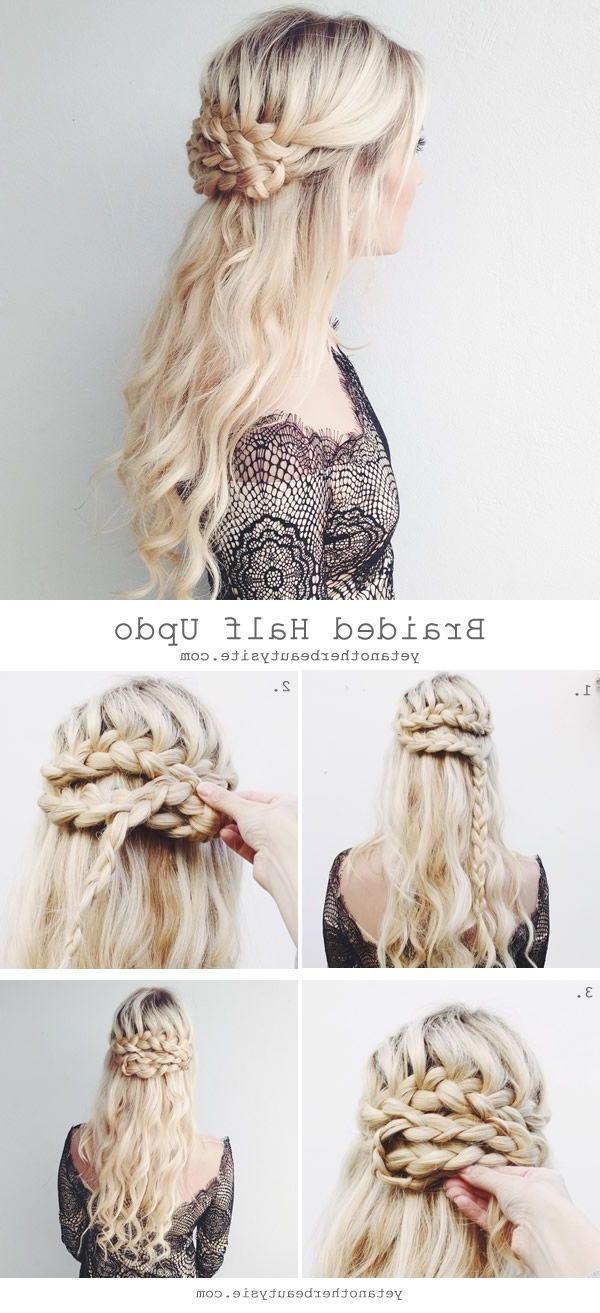 Love Those Regarding Best And Newest Half Updo Braids Hairstyles With Accessory (View 1 of 15)