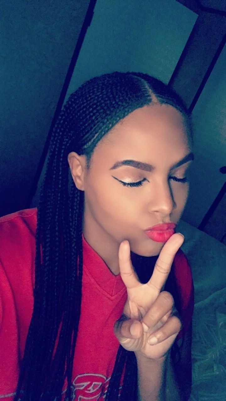 Middle Part 2 Layer Cornrow Braids ❤ ❤ ❤ (View 12 of 15)