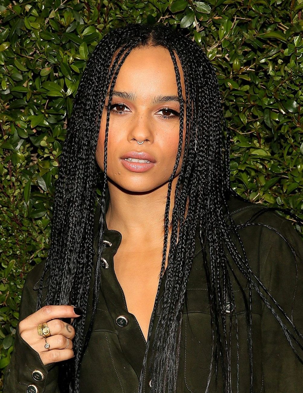 Most Current Classic Fulani Braids With Loose Cascading Plaits Intended For Zoe Kravitz (View 14 of 15)