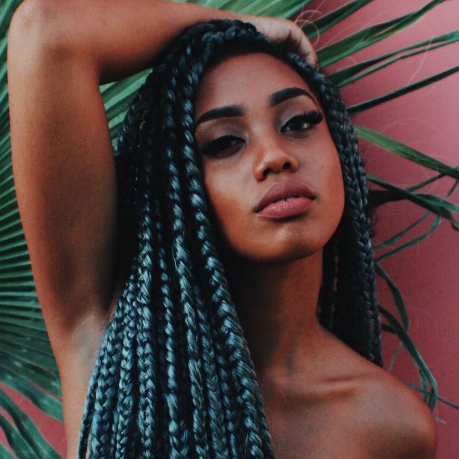 Most Current Cornrows Hairstyles With Color With Seven Box Braid Color Ideas We Dare You To Try (View 6 of 15)