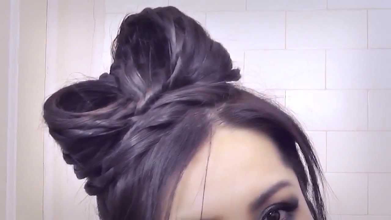 Most Current Thin Double Braids With Bold Bow With Regard To ☆cute Hairstyles: Rope Braid Hair Bow Bun (View 6 of 15)