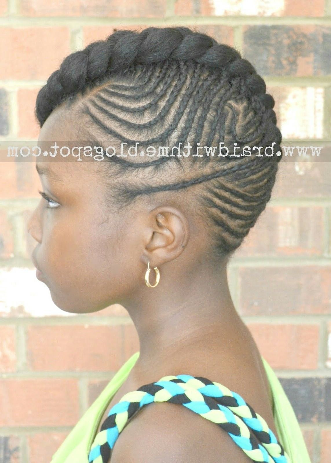 Most Popular Cornrows Hairstyles For Natural African Hair Inside Simply Art (View 9 of 15)