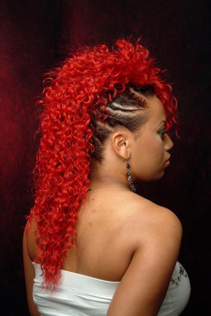 Most Popular Curly Mohawk With Flat Twisted Sides Pertaining To Mohawk Braids: 12 Braided Mohawk Hairstyles That Get Attention (View 7 of 15)