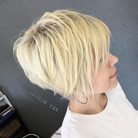 Most Popular Finely Chopped Buttery Blonde Pixie Haircuts With 70 Short Shaggy, Spiky, Edgy Pixie Cuts And Hairstyles (View 1 of 15)
