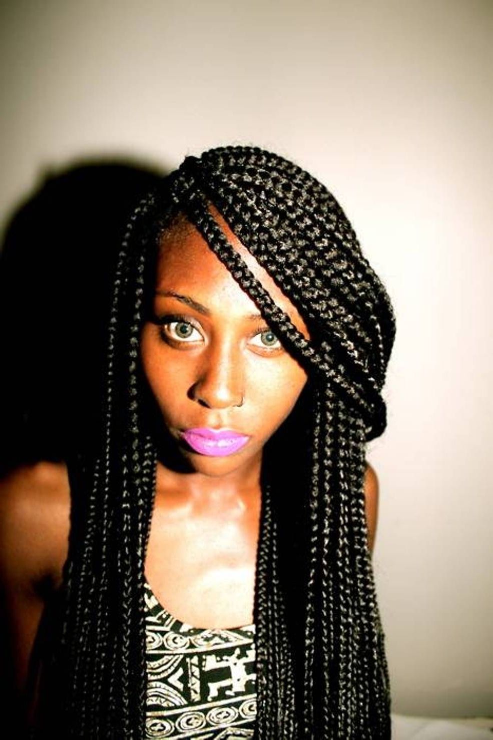 Most Recent Long Braids For Black Hair With Regard To Black Box Braid Hairstyles (View 5 of 15)